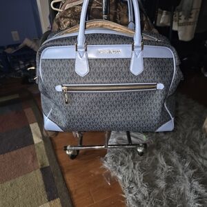 Michael Kors Blue and Gray Satchel